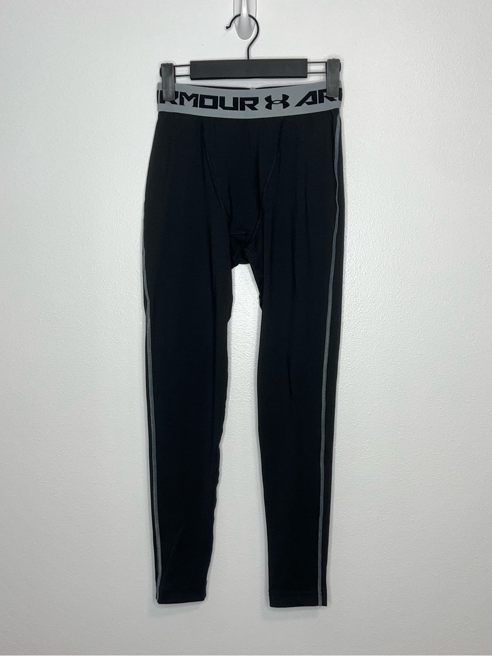 Under Armour Men’s Black Heat Gear Compression Pant Leggings Sports Size Medium